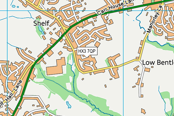 HX3 7QP map - OS VectorMap District (Ordnance Survey)