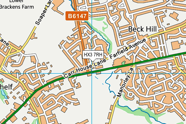 HX3 7RH map - OS VectorMap District (Ordnance Survey)