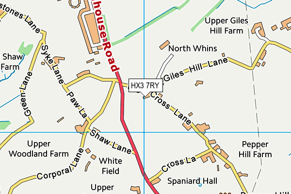 HX3 7RY map - OS VectorMap District (Ordnance Survey)