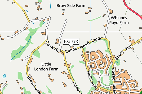 HX3 7SR map - OS VectorMap District (Ordnance Survey)