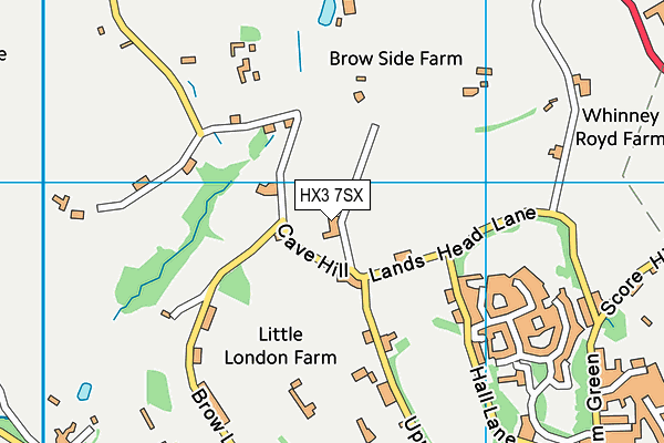 HX3 7SX map - OS VectorMap District (Ordnance Survey)