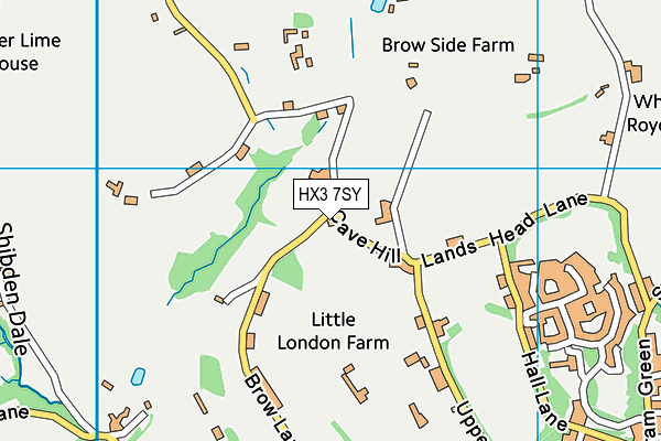 HX3 7SY map - OS VectorMap District (Ordnance Survey)
