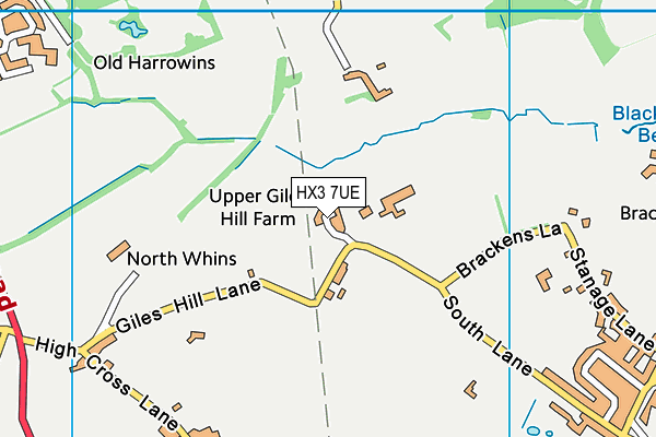 HX3 7UE map - OS VectorMap District (Ordnance Survey)