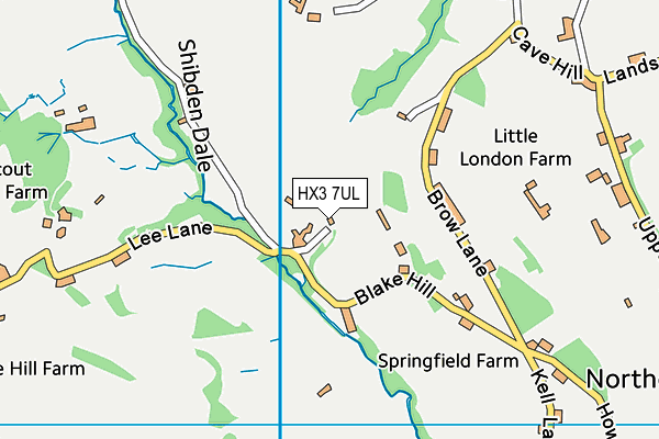 HX3 7UL map - OS VectorMap District (Ordnance Survey)