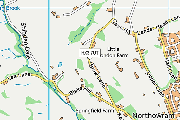 HX3 7UT map - OS VectorMap District (Ordnance Survey)