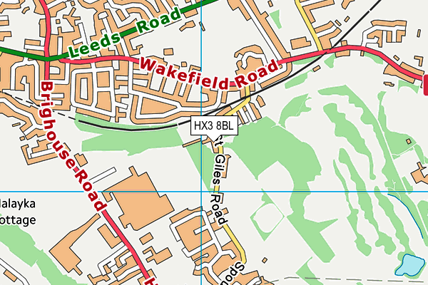 HX3 8BL map - OS VectorMap District (Ordnance Survey)