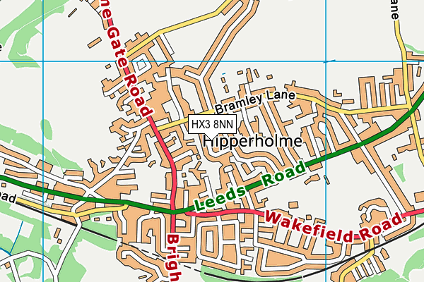 HX3 8NN map - OS VectorMap District (Ordnance Survey)