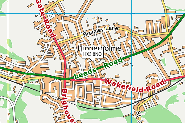 HX3 8NQ map - OS VectorMap District (Ordnance Survey)