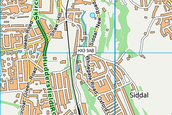 HX3 9AB map - OS VectorMap District (Ordnance Survey)