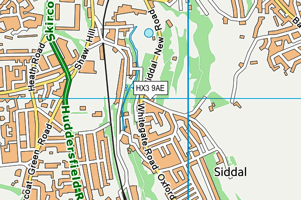 HX3 9AE map - OS VectorMap District (Ordnance Survey)