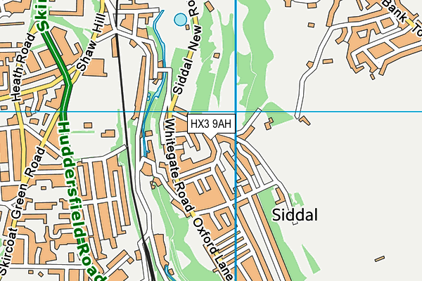 HX3 9AH map - OS VectorMap District (Ordnance Survey)