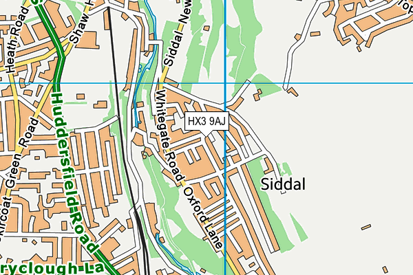 HX3 9AJ map - OS VectorMap District (Ordnance Survey)