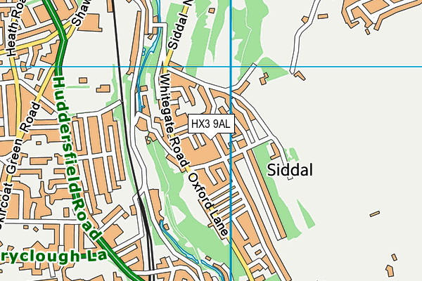 HX3 9AL map - OS VectorMap District (Ordnance Survey)