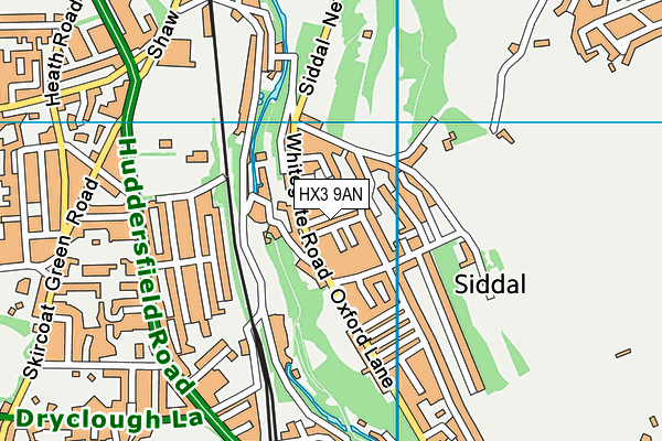 HX3 9AN map - OS VectorMap District (Ordnance Survey)