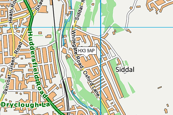 HX3 9AP map - OS VectorMap District (Ordnance Survey)