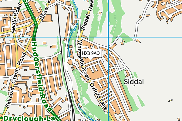 HX3 9AQ map - OS VectorMap District (Ordnance Survey)