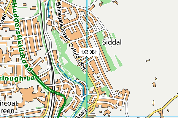 HX3 9BH map - OS VectorMap District (Ordnance Survey)