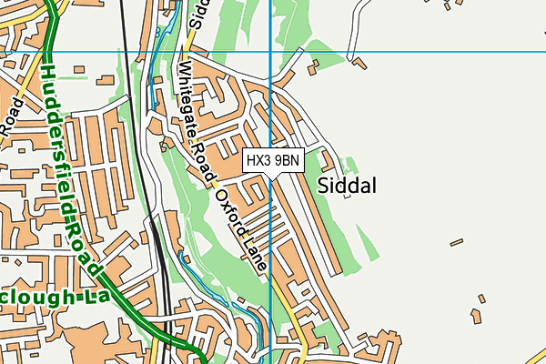 HX3 9BN map - OS VectorMap District (Ordnance Survey)