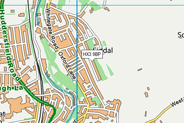 HX3 9BP map - OS VectorMap District (Ordnance Survey)