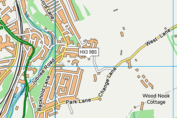 HX3 9BS map - OS VectorMap District (Ordnance Survey)