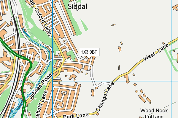 HX3 9BT map - OS VectorMap District (Ordnance Survey)