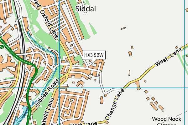 HX3 9BW map - OS VectorMap District (Ordnance Survey)