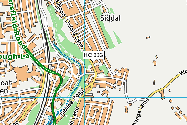 HX3 9DG map - OS VectorMap District (Ordnance Survey)