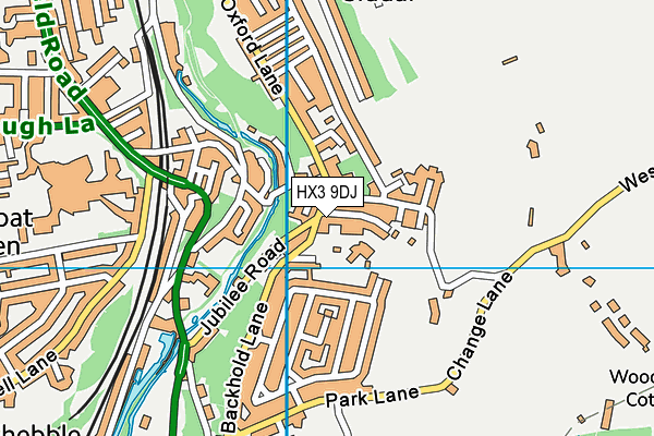 HX3 9DJ map - OS VectorMap District (Ordnance Survey)