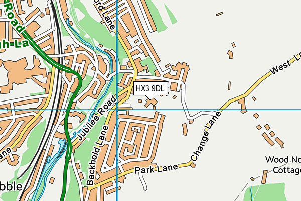 HX3 9DL map - OS VectorMap District (Ordnance Survey)