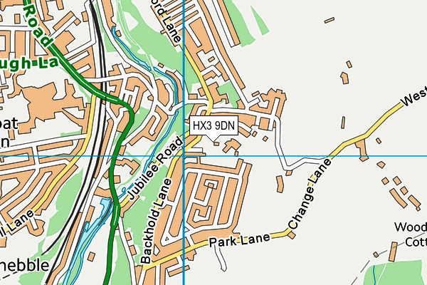 HX3 9DN map - OS VectorMap District (Ordnance Survey)