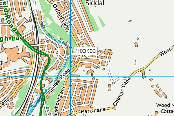 HX3 9DQ map - OS VectorMap District (Ordnance Survey)