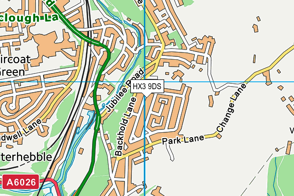 HX3 9DS map - OS VectorMap District (Ordnance Survey)