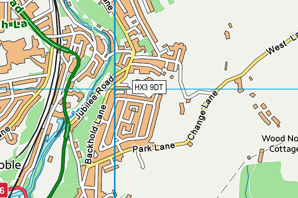 HX3 9DT map - OS VectorMap District (Ordnance Survey)