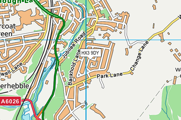 HX3 9DY map - OS VectorMap District (Ordnance Survey)