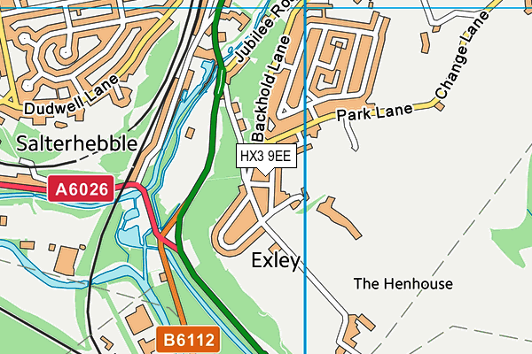 HX3 9EE map - OS VectorMap District (Ordnance Survey)