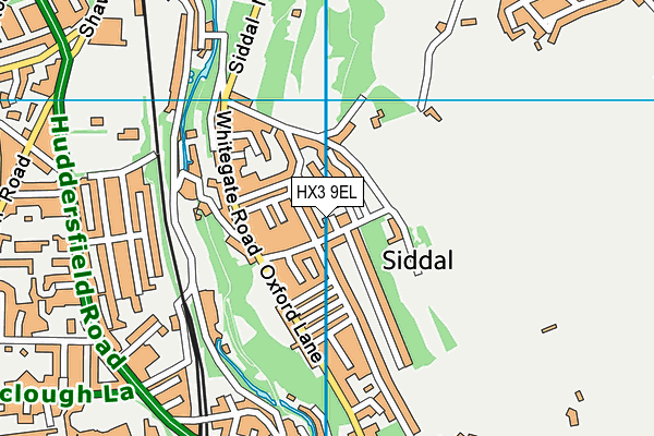 HX3 9EL map - OS VectorMap District (Ordnance Survey)