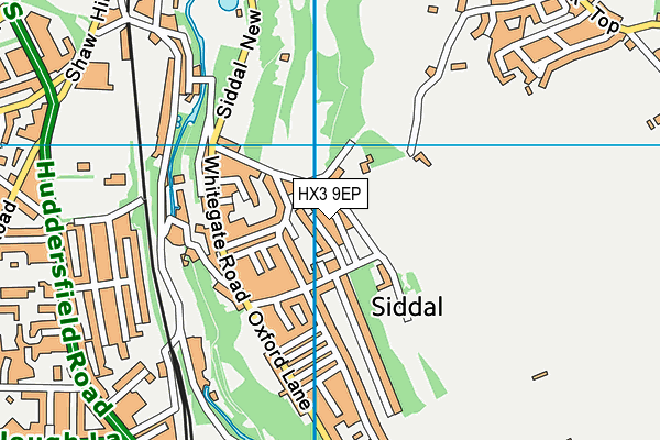 HX3 9EP map - OS VectorMap District (Ordnance Survey)