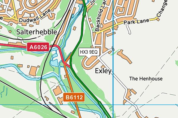 HX3 9EQ map - OS VectorMap District (Ordnance Survey)