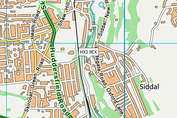 HX3 9EX map - OS VectorMap District (Ordnance Survey)