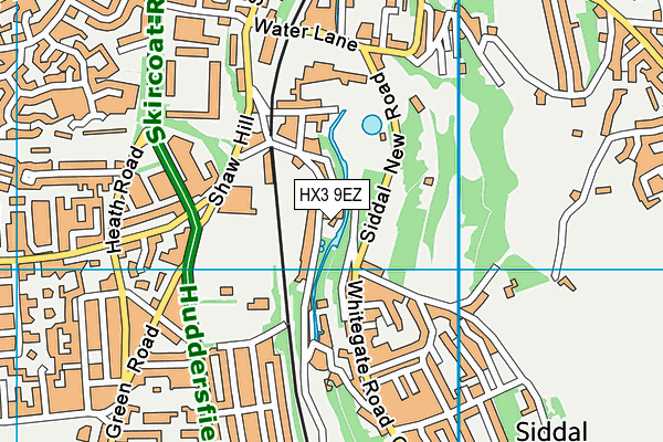 HX3 9EZ map - OS VectorMap District (Ordnance Survey)