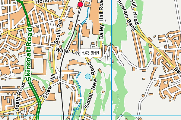 HX3 9HR map - OS VectorMap District (Ordnance Survey)