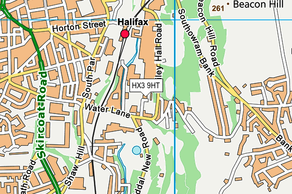 HX3 9HT map - OS VectorMap District (Ordnance Survey)