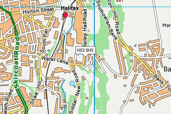 HX3 9HX map - OS VectorMap District (Ordnance Survey)