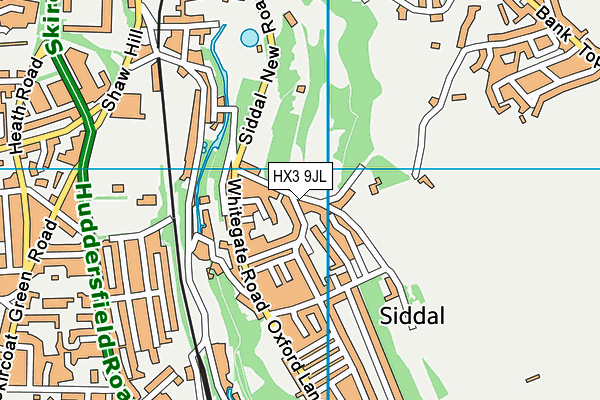 HX3 9JL map - OS VectorMap District (Ordnance Survey)