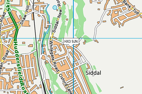 HX3 9JN map - OS VectorMap District (Ordnance Survey)