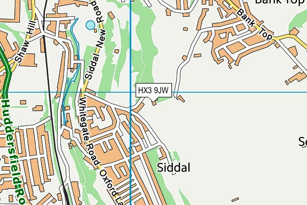 HX3 9JW map - OS VectorMap District (Ordnance Survey)