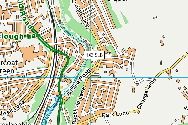 HX3 9LB map - OS VectorMap District (Ordnance Survey)