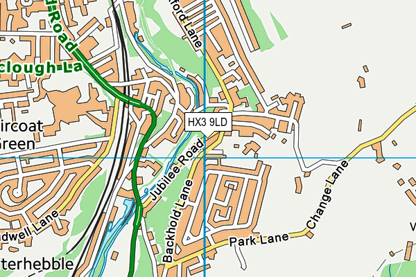 HX3 9LD map - OS VectorMap District (Ordnance Survey)