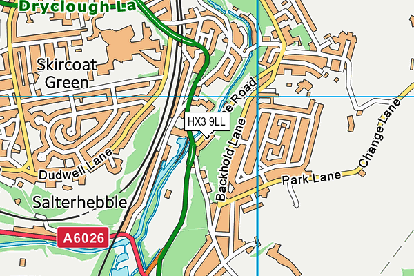 HX3 9LL map - OS VectorMap District (Ordnance Survey)