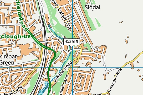 HX3 9LR map - OS VectorMap District (Ordnance Survey)